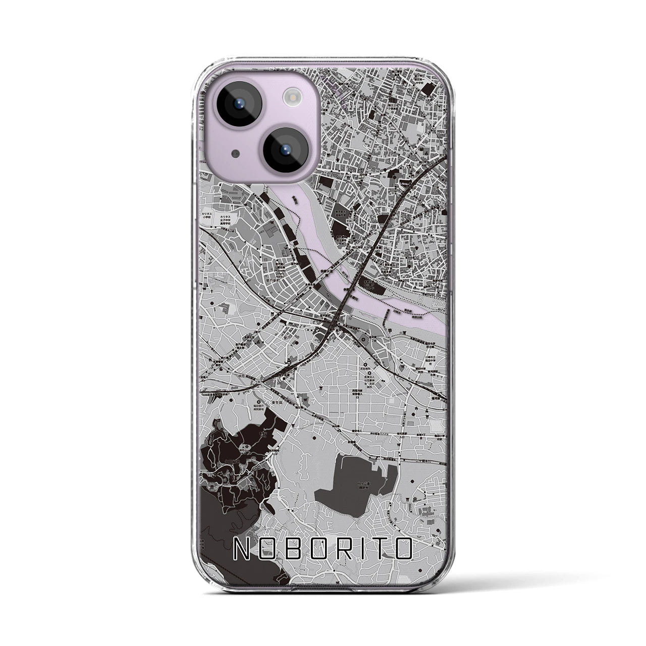 【登戸(神奈川県)】地図柄iPhoneケース(クリアタイプ)