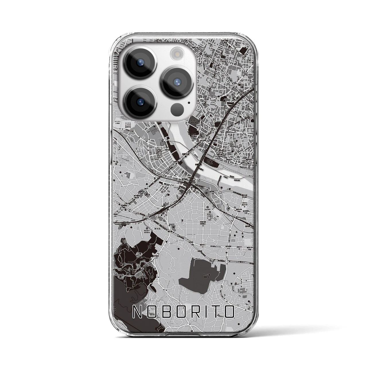 【登戸(神奈川県)】地図柄iPhoneケース(クリアタイプ)