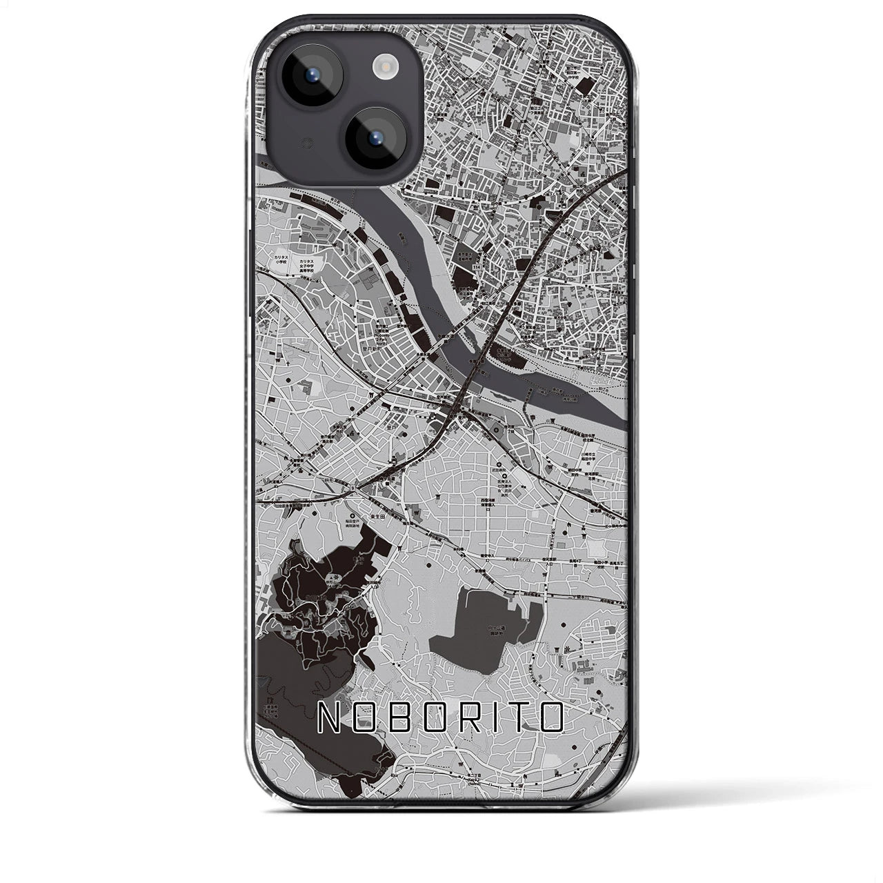 【登戸(神奈川県)】地図柄iPhoneケース(クリアタイプ)