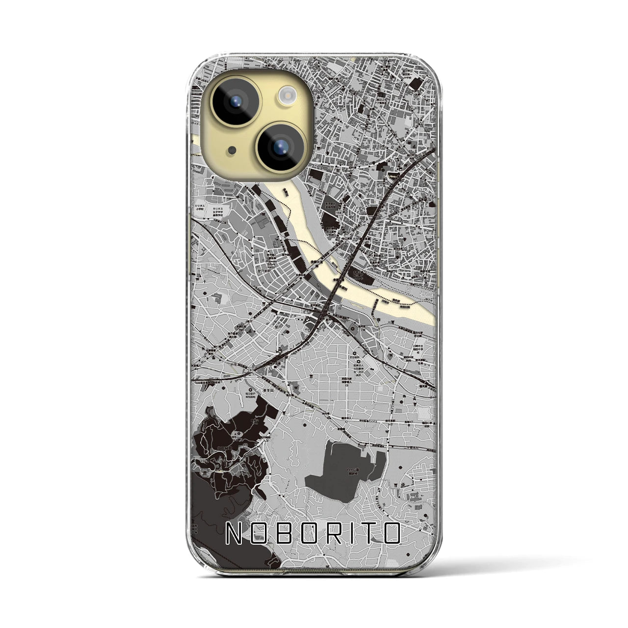 【登戸(神奈川県)】地図柄iPhoneケース(クリアタイプ)