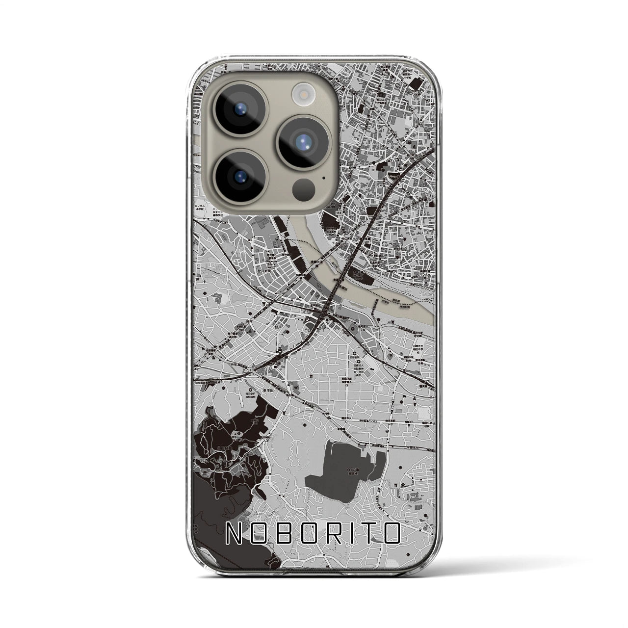 【登戸(神奈川県)】地図柄iPhoneケース(クリアタイプ)