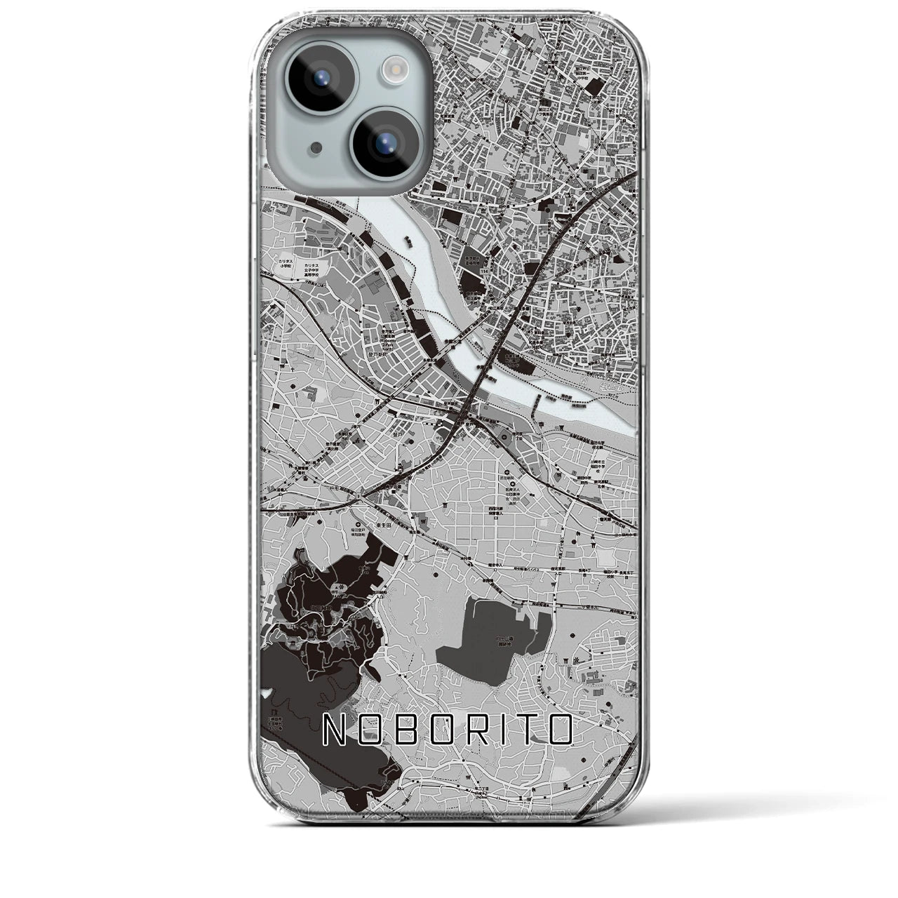 【登戸(神奈川県)】地図柄iPhoneケース(クリアタイプ)