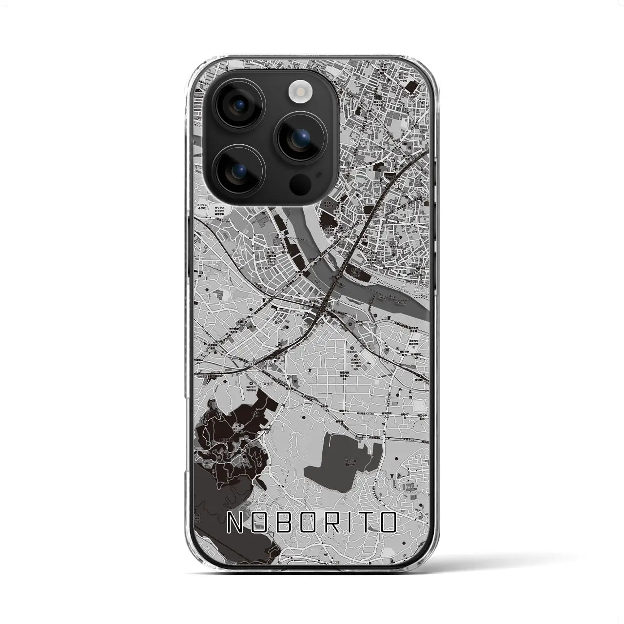 【登戸(神奈川県)】地図柄iPhoneケース(クリアタイプ)