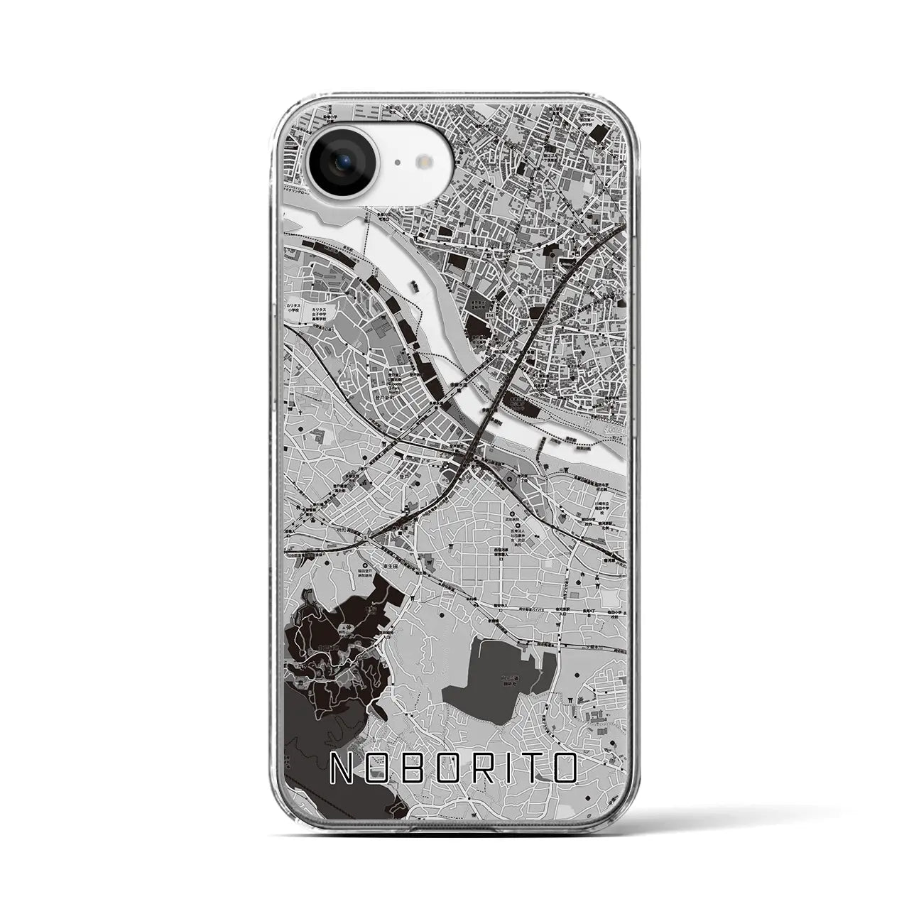 【登戸(神奈川県)】地図柄iPhoneケース(クリアタイプ)