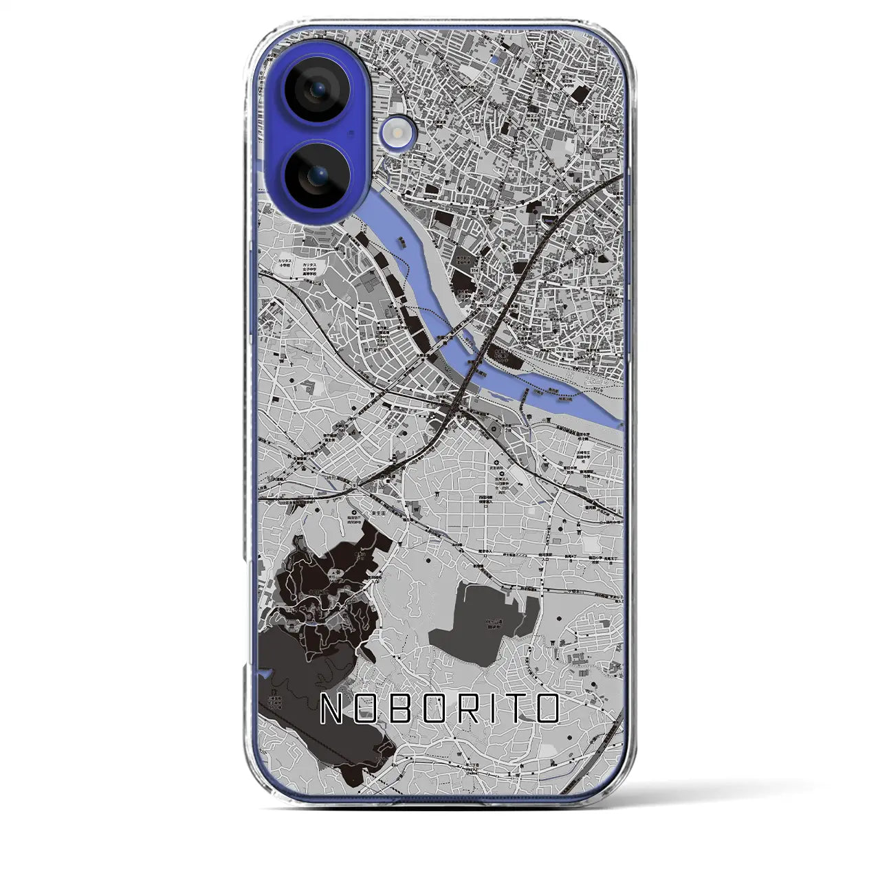 【登戸(神奈川県)】地図柄iPhoneケース(クリアタイプ)