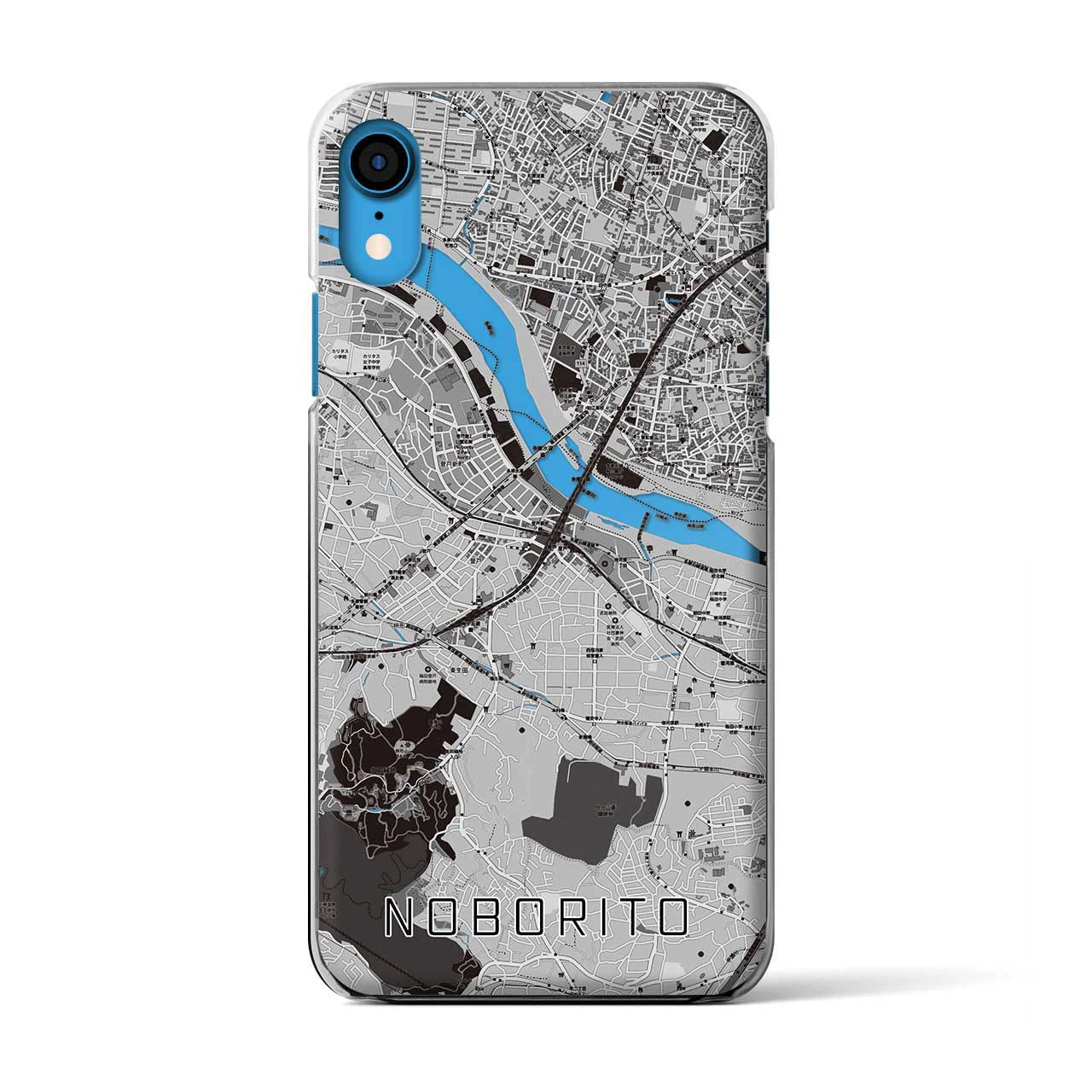 【登戸(神奈川県)】地図柄iPhoneケース(クリアタイプ)