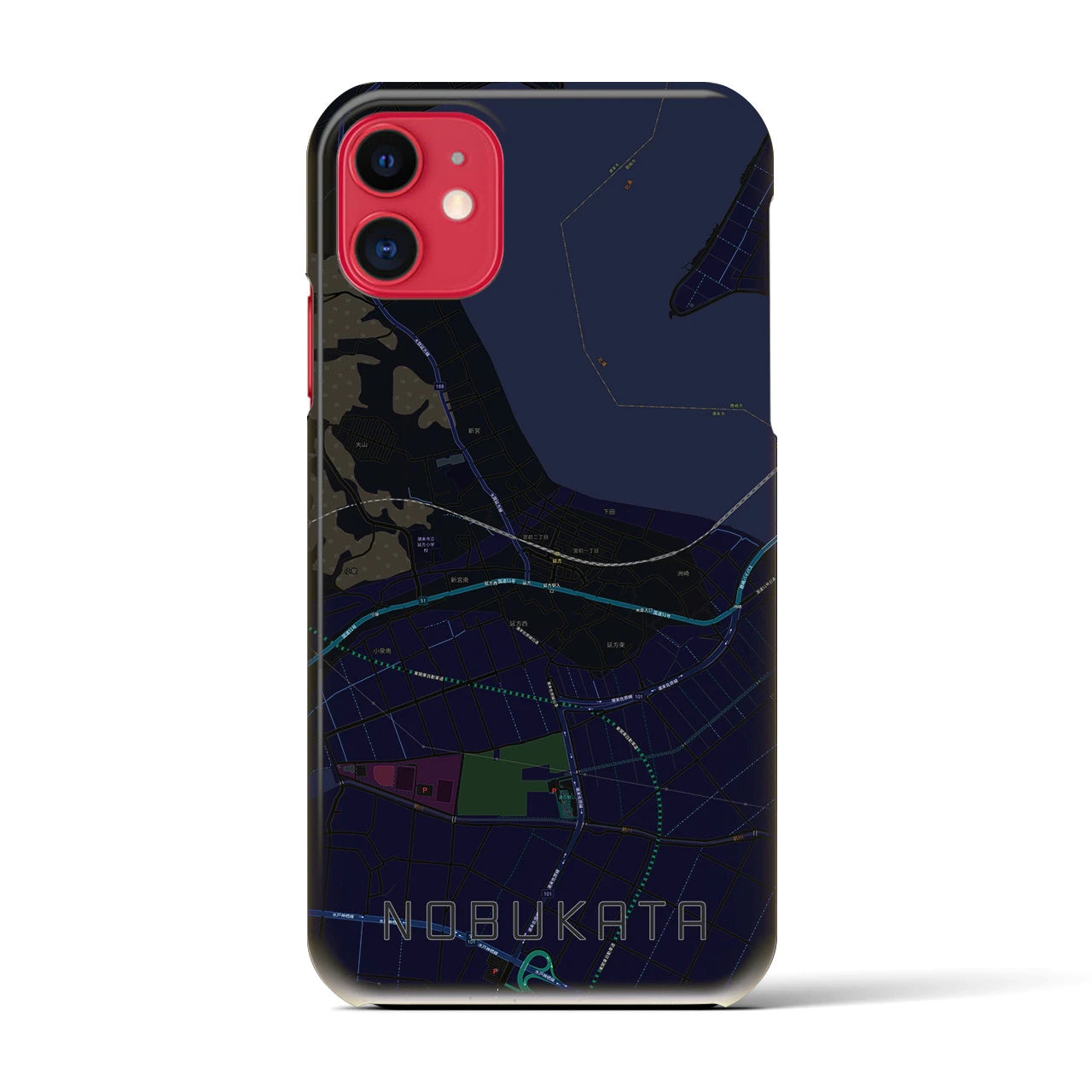 【延方(茨城県)】地図柄iPhoneケース(バックカバータイプ)