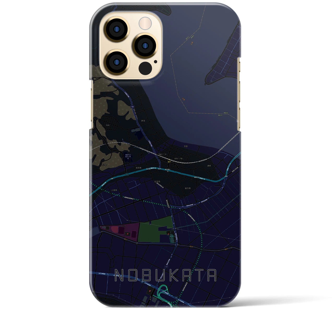 【延方(茨城県)】地図柄iPhoneケース(バックカバータイプ)