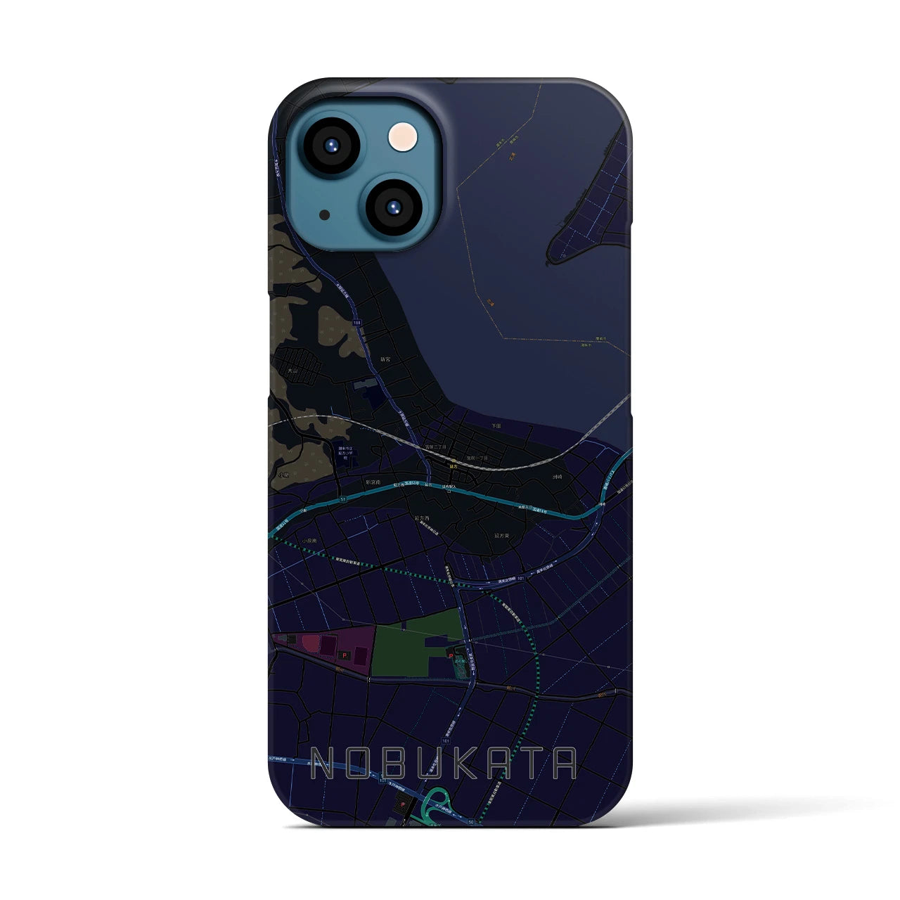 【延方(茨城県)】地図柄iPhoneケース(バックカバータイプ)