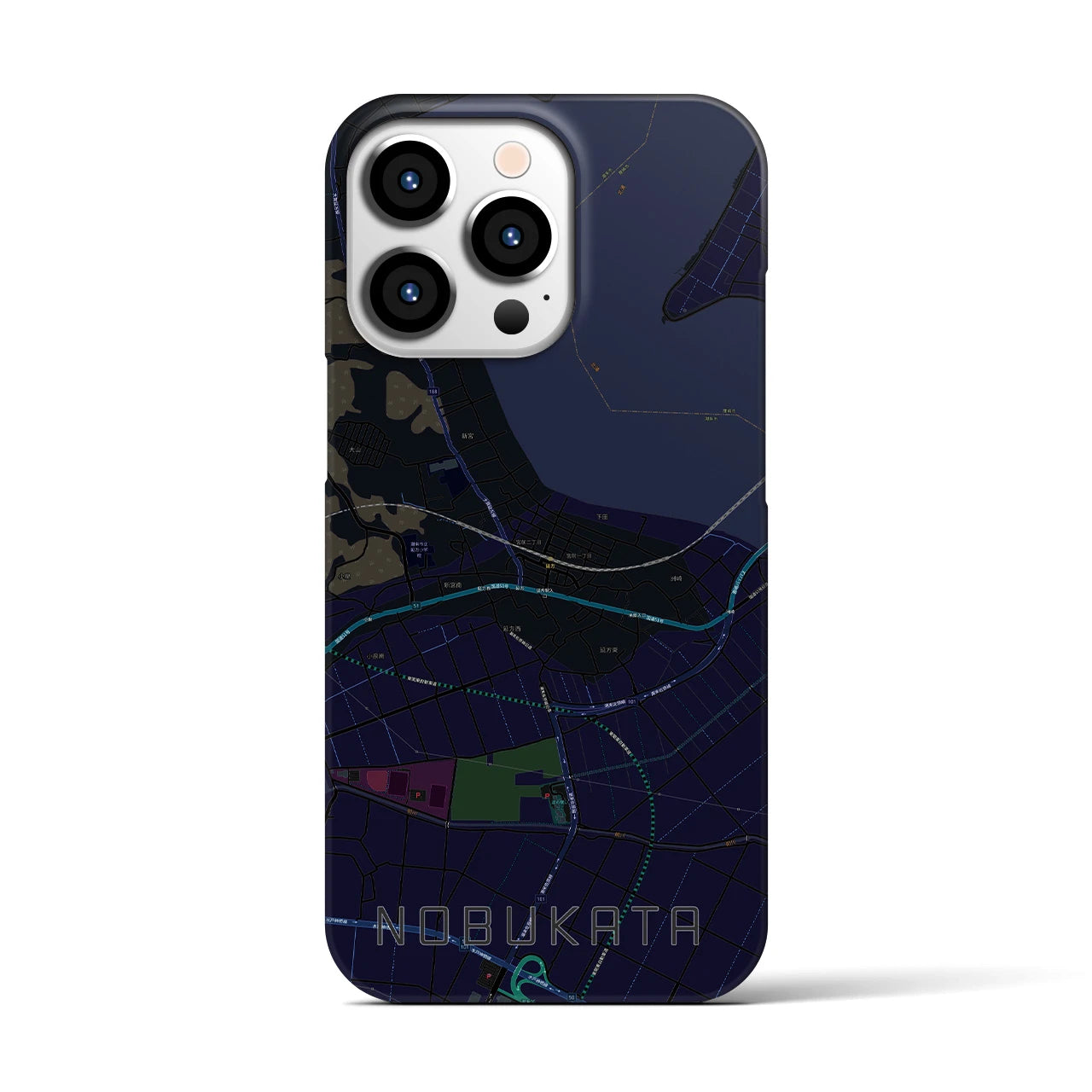 【延方(茨城県)】地図柄iPhoneケース(バックカバータイプ)