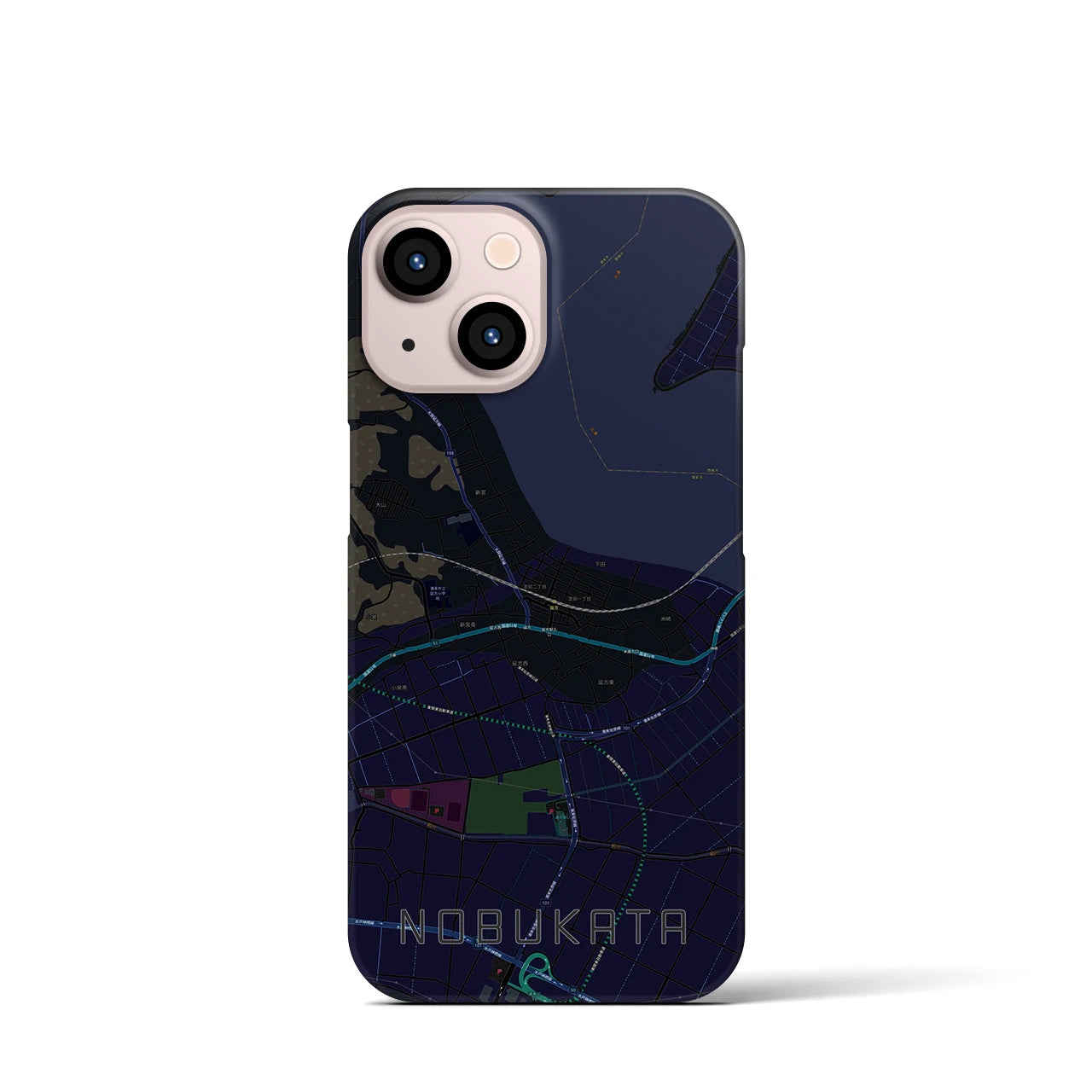 【延方(茨城県)】地図柄iPhoneケース(バックカバータイプ)