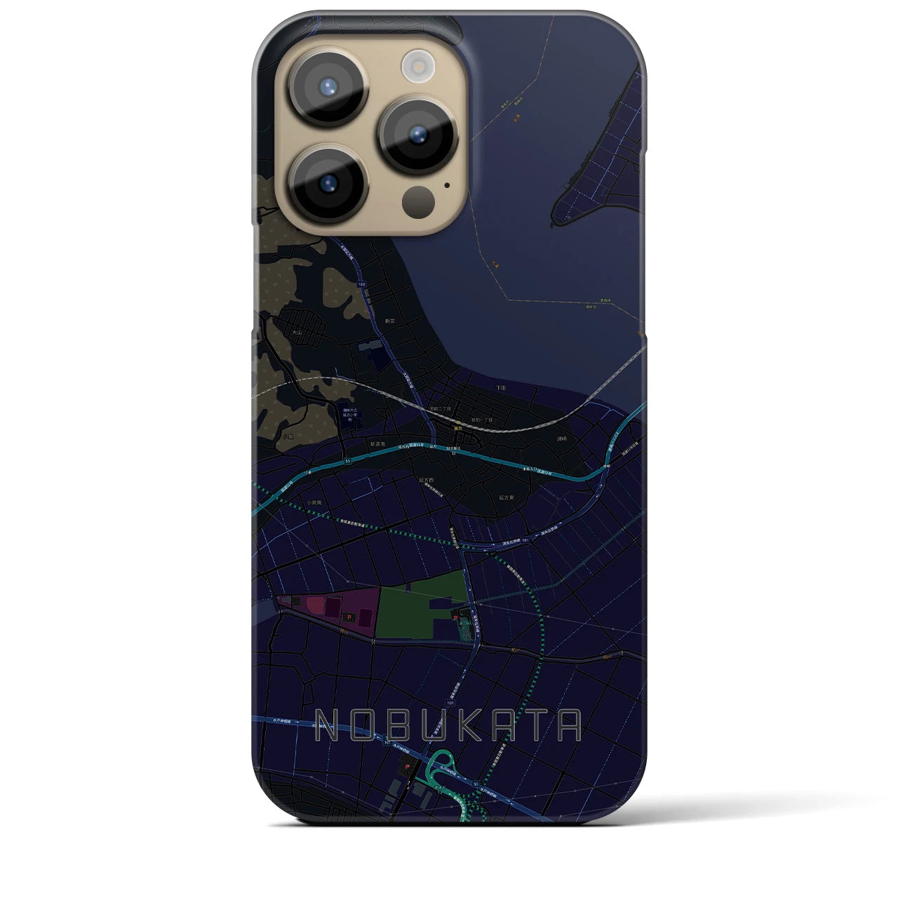 【延方(茨城県)】地図柄iPhoneケース(バックカバータイプ)