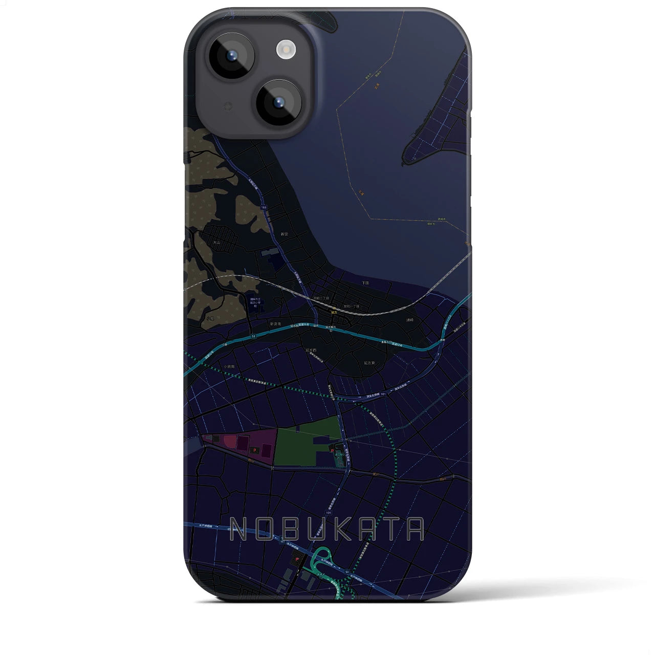 【延方(茨城県)】地図柄iPhoneケース(バックカバータイプ)
