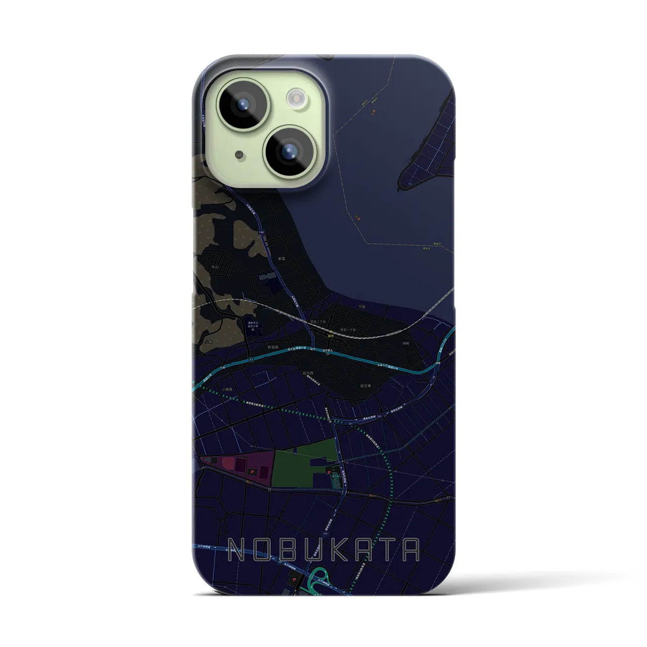 【延方(茨城県)】地図柄iPhoneケース(バックカバータイプ)