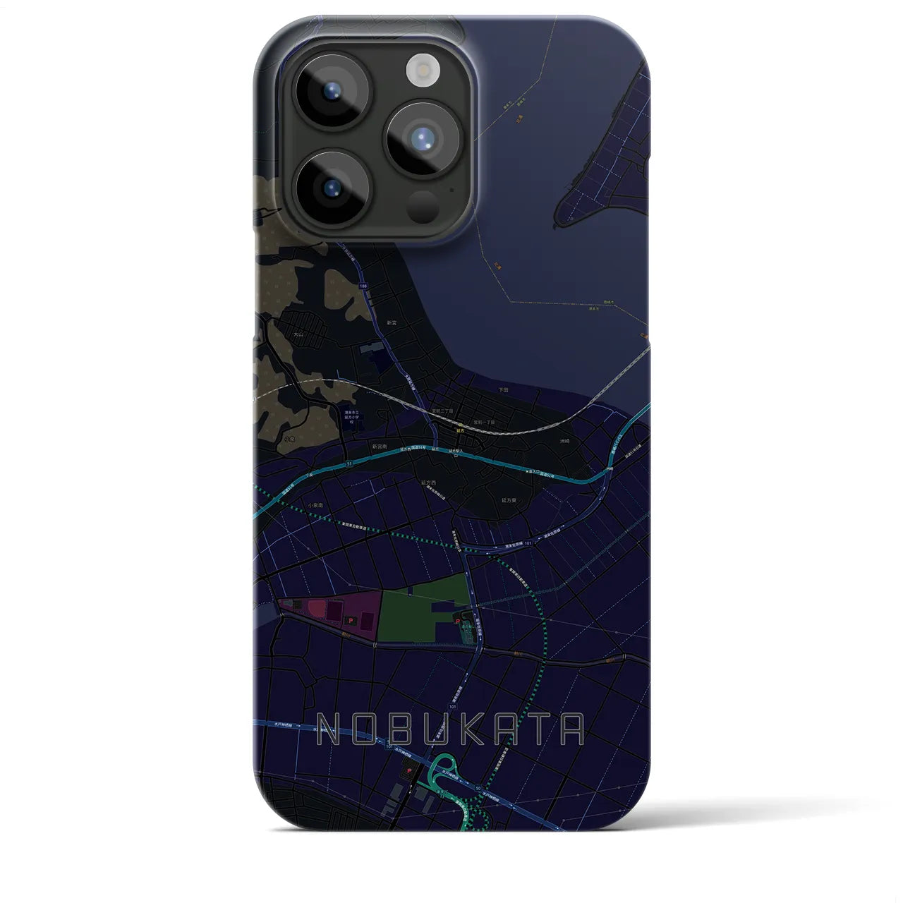 【延方(茨城県)】地図柄iPhoneケース(バックカバータイプ)