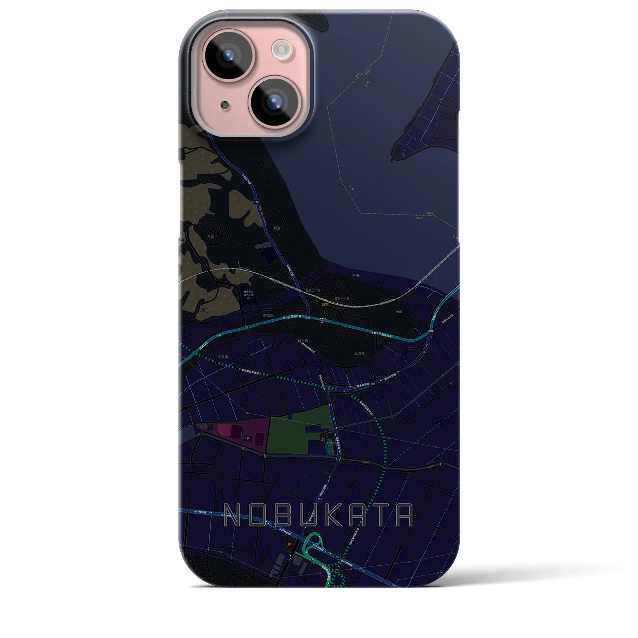 【延方(茨城県)】地図柄iPhoneケース(バックカバータイプ)