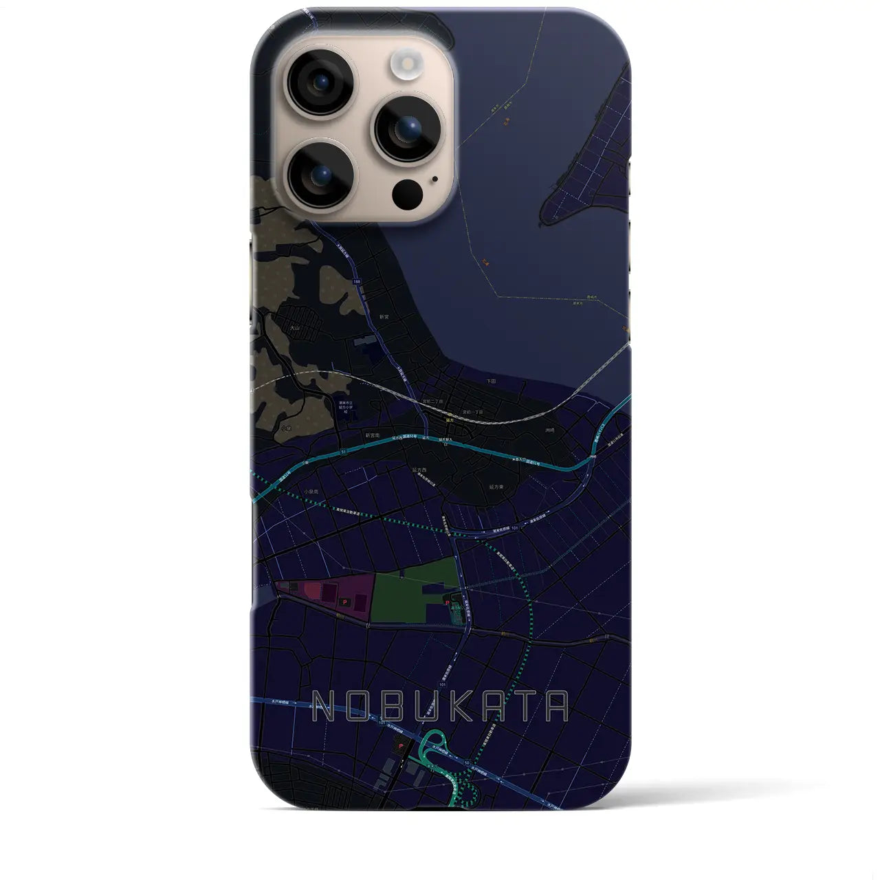 【延方(茨城県)】地図柄iPhoneケース(バックカバータイプ)