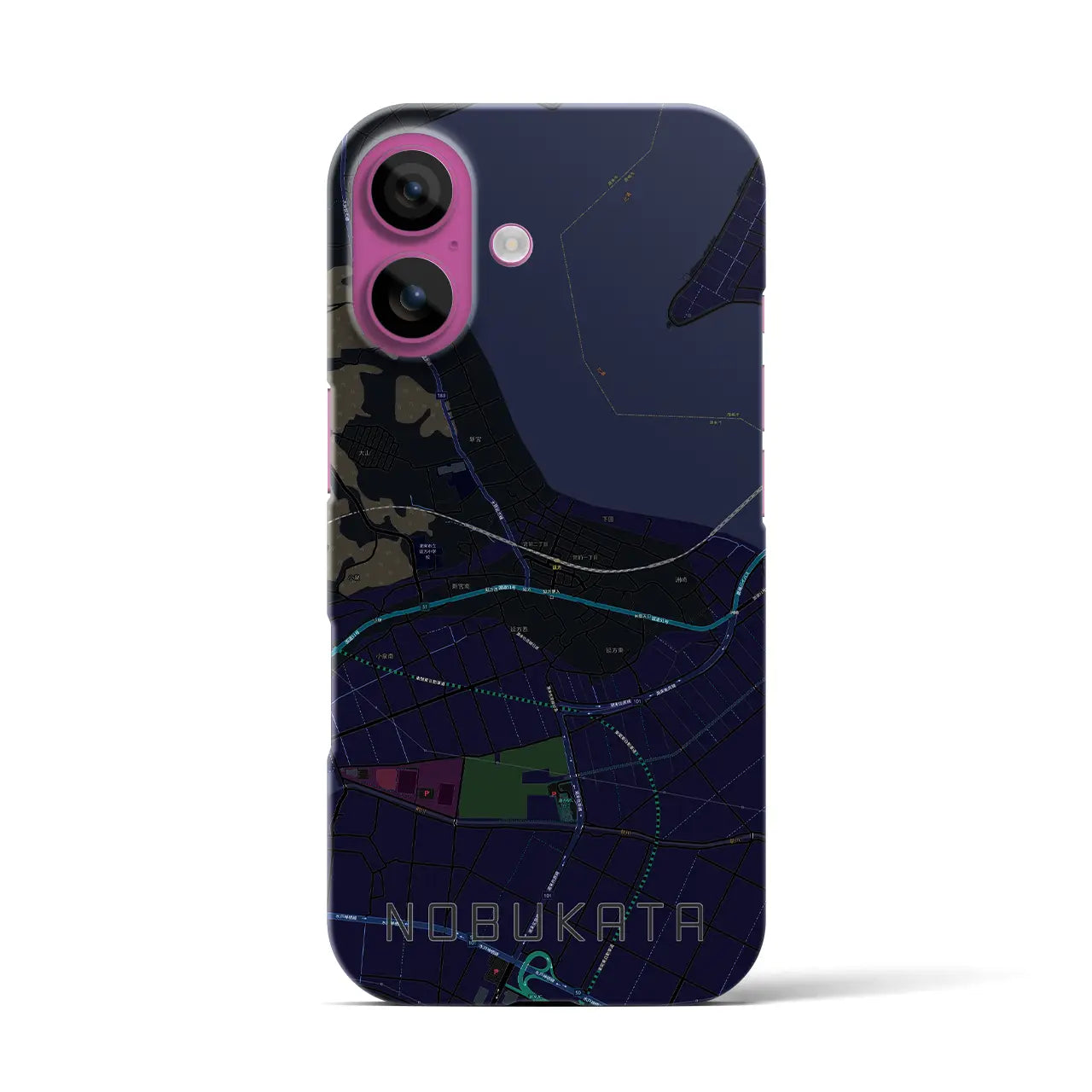 【延方(茨城県)】地図柄iPhoneケース(バックカバータイプ)