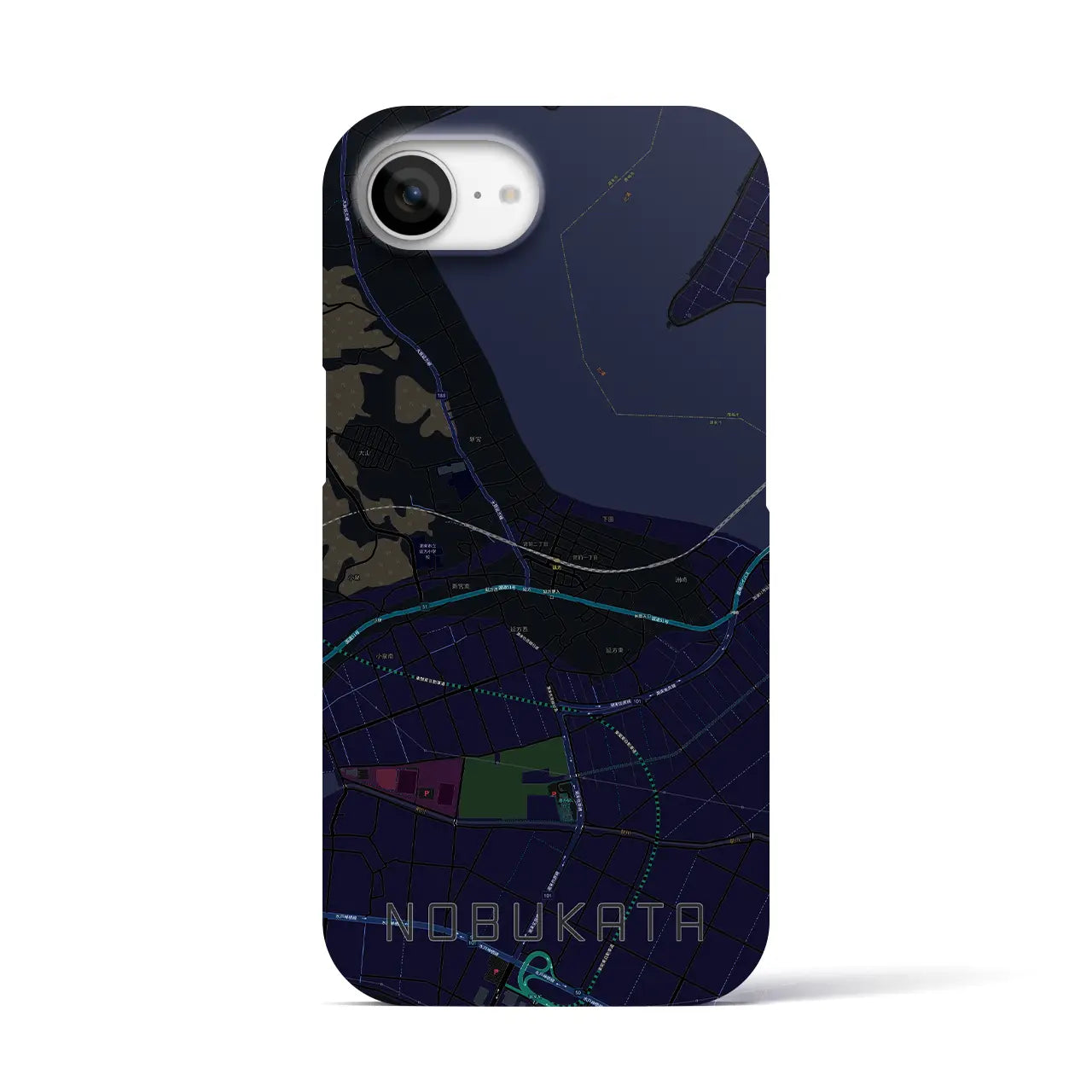 【延方(茨城県)】地図柄iPhoneケース(バックカバータイプ)