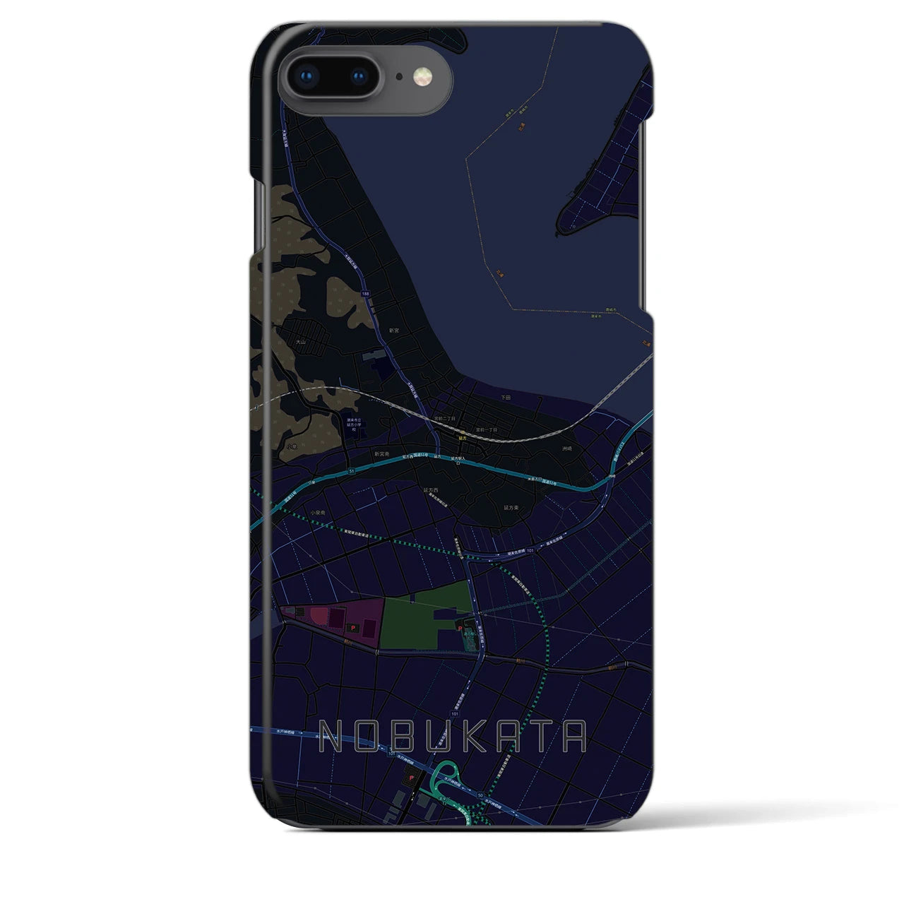 【延方(茨城県)】地図柄iPhoneケース(バックカバータイプ)