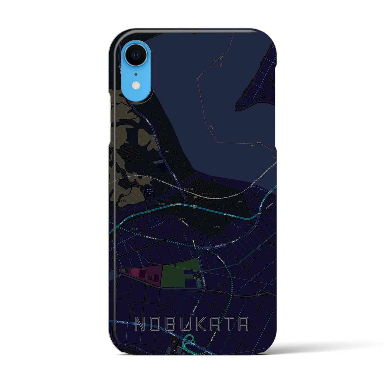 【延方(茨城県)】地図柄iPhoneケース(バックカバータイプ)