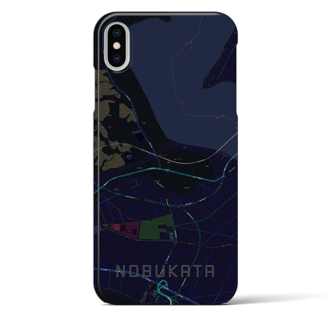 【延方(茨城県)】地図柄iPhoneケース(バックカバータイプ)
