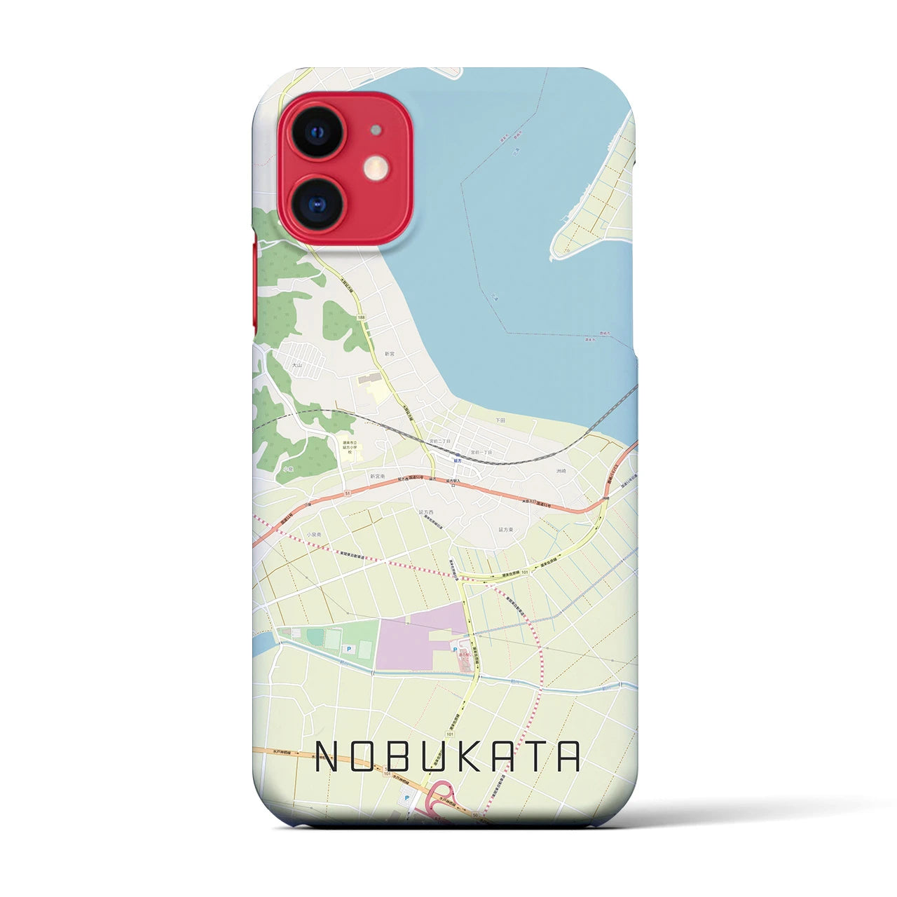 【延方(茨城県)】地図柄iPhoneケース(バックカバータイプ)