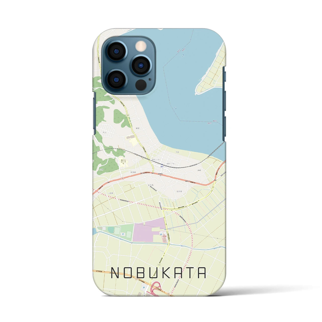 【延方(茨城県)】地図柄iPhoneケース(バックカバータイプ)