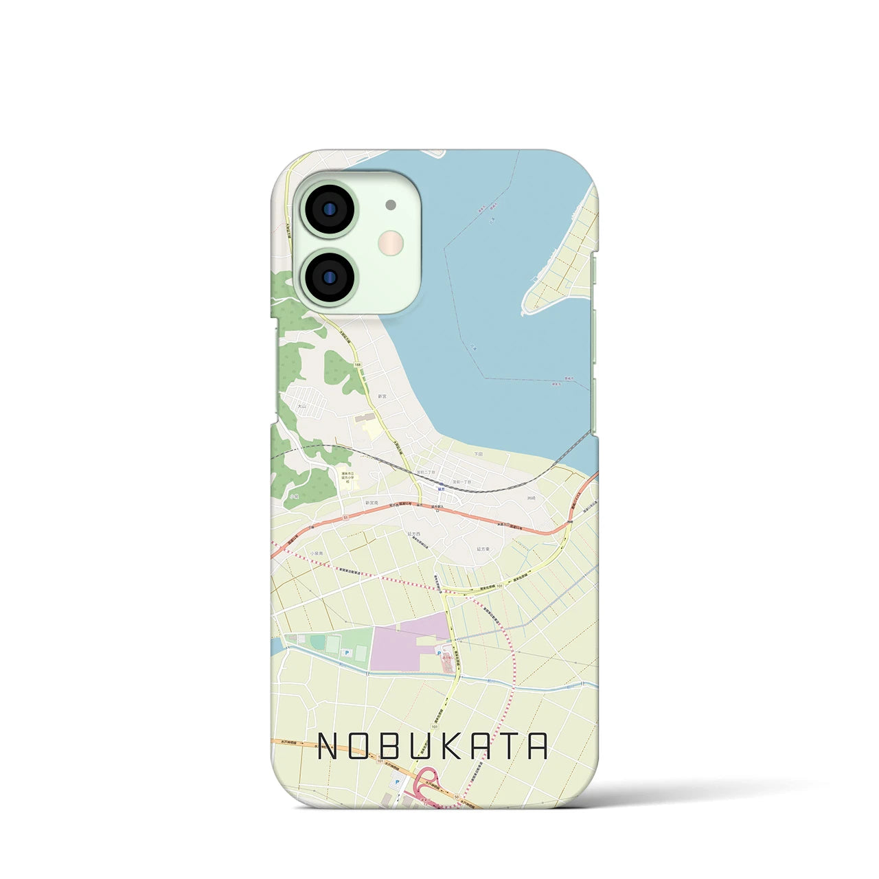 【延方(茨城県)】地図柄iPhoneケース(バックカバータイプ)