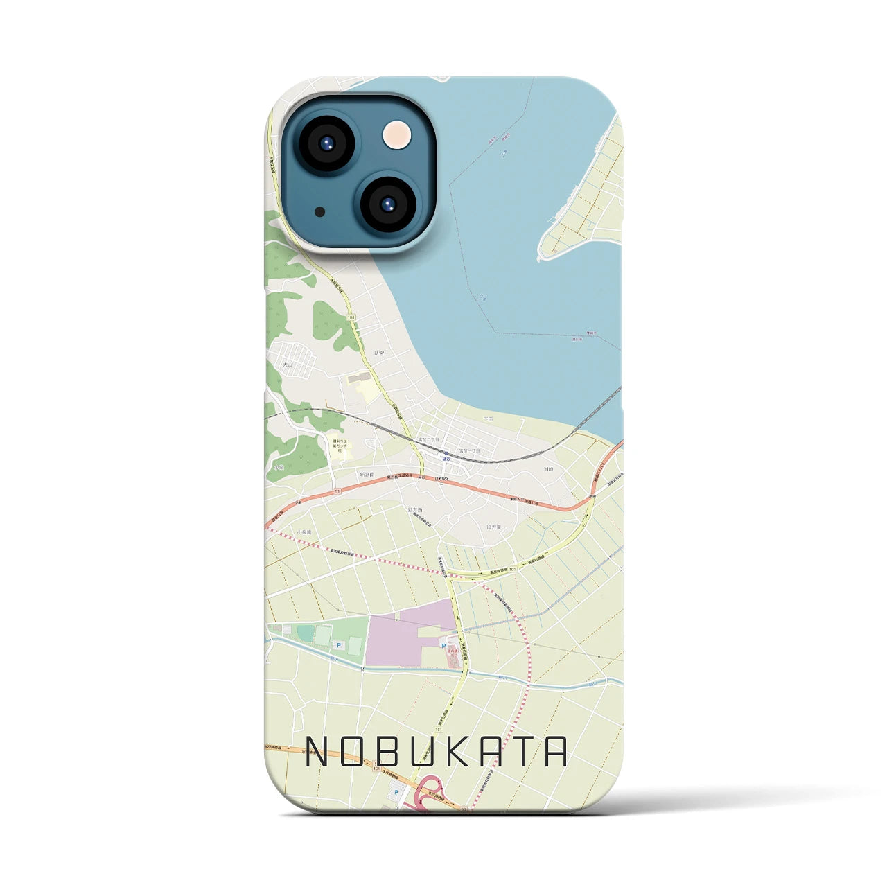 【延方(茨城県)】地図柄iPhoneケース(バックカバータイプ)