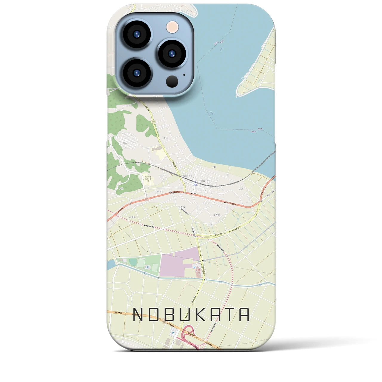 【延方(茨城県)】地図柄iPhoneケース(バックカバータイプ)