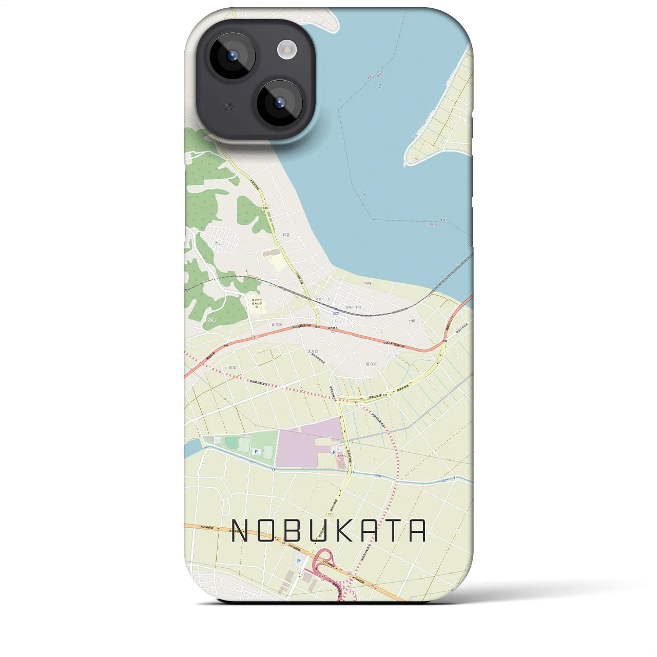 【延方(茨城県)】地図柄iPhoneケース(バックカバータイプ)
