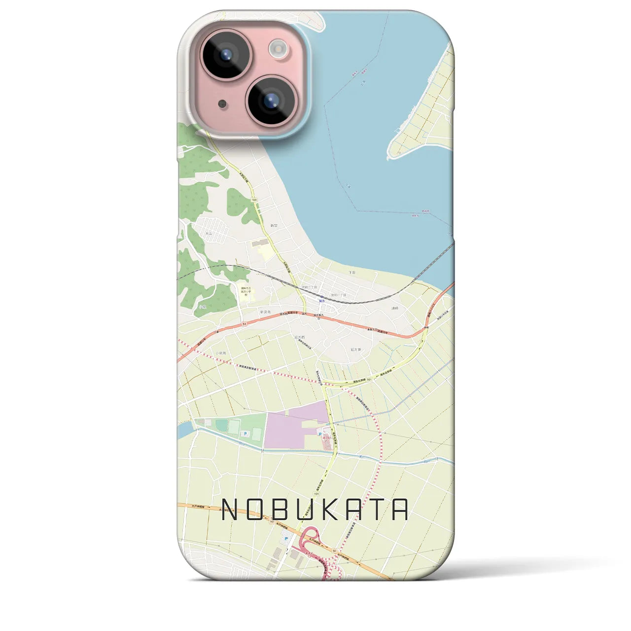【延方(茨城県)】地図柄iPhoneケース(バックカバータイプ)