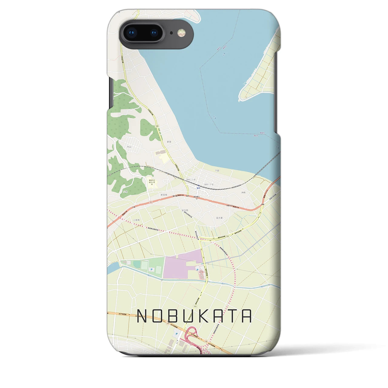 【延方(茨城県)】地図柄iPhoneケース(バックカバータイプ)