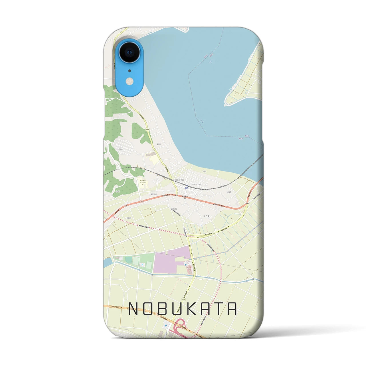【延方(茨城県)】地図柄iPhoneケース(バックカバータイプ)