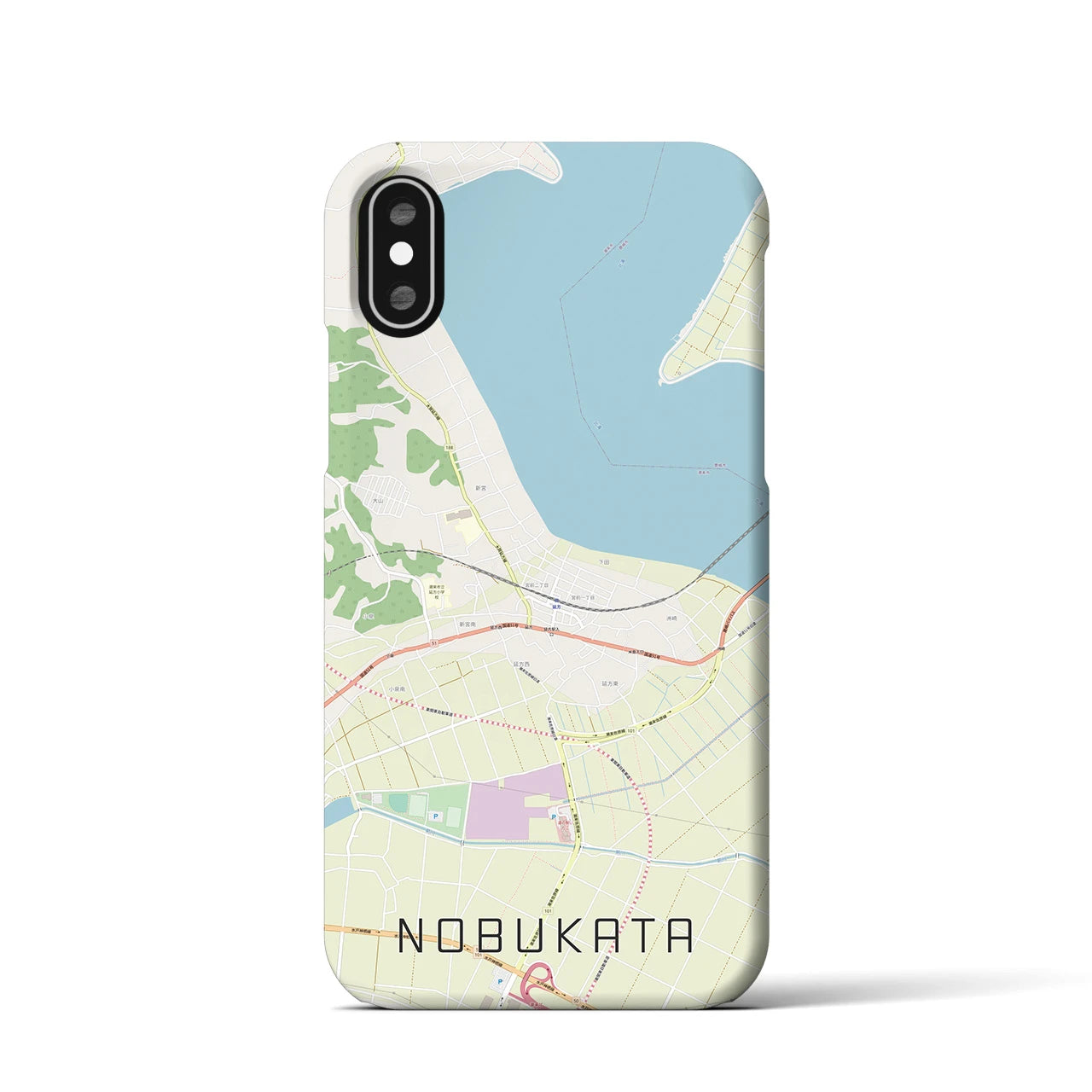 【延方(茨城県)】地図柄iPhoneケース(バックカバータイプ)