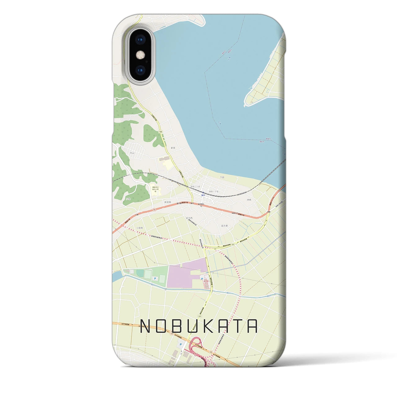 【延方(茨城県)】地図柄iPhoneケース(バックカバータイプ)