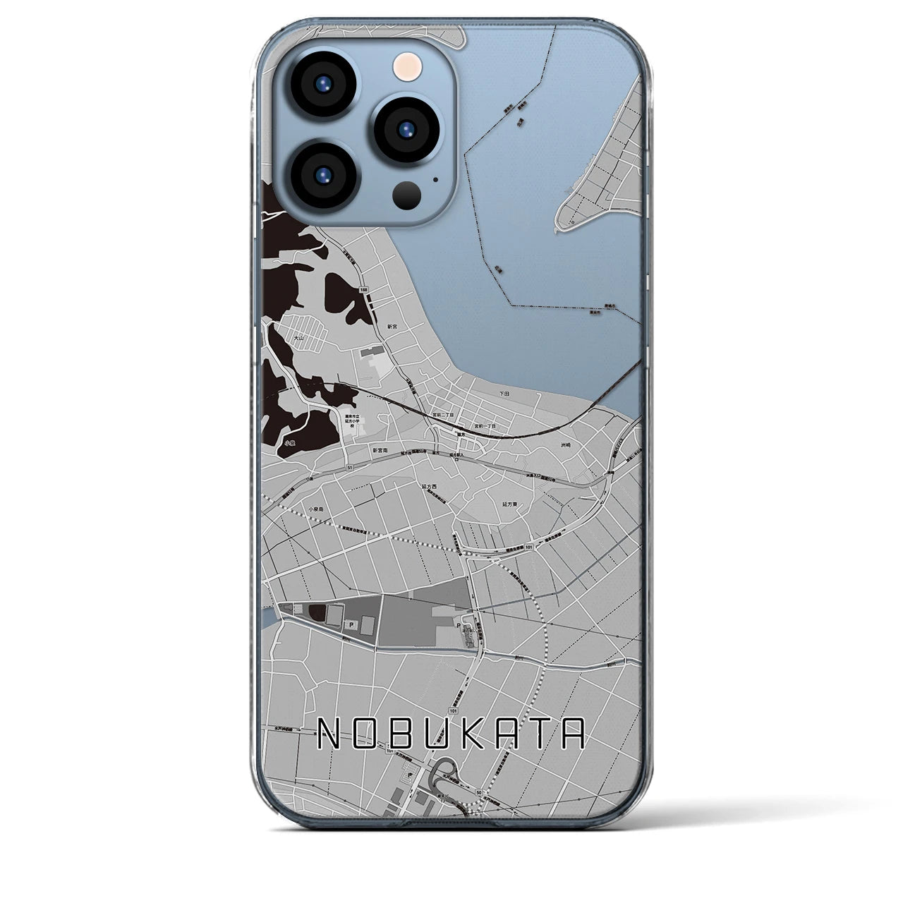 【延方(茨城県)】地図柄iPhoneケース(クリアタイプ)