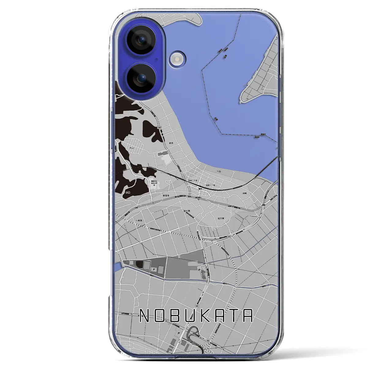 【延方(茨城県)】地図柄iPhoneケース(クリアタイプ)