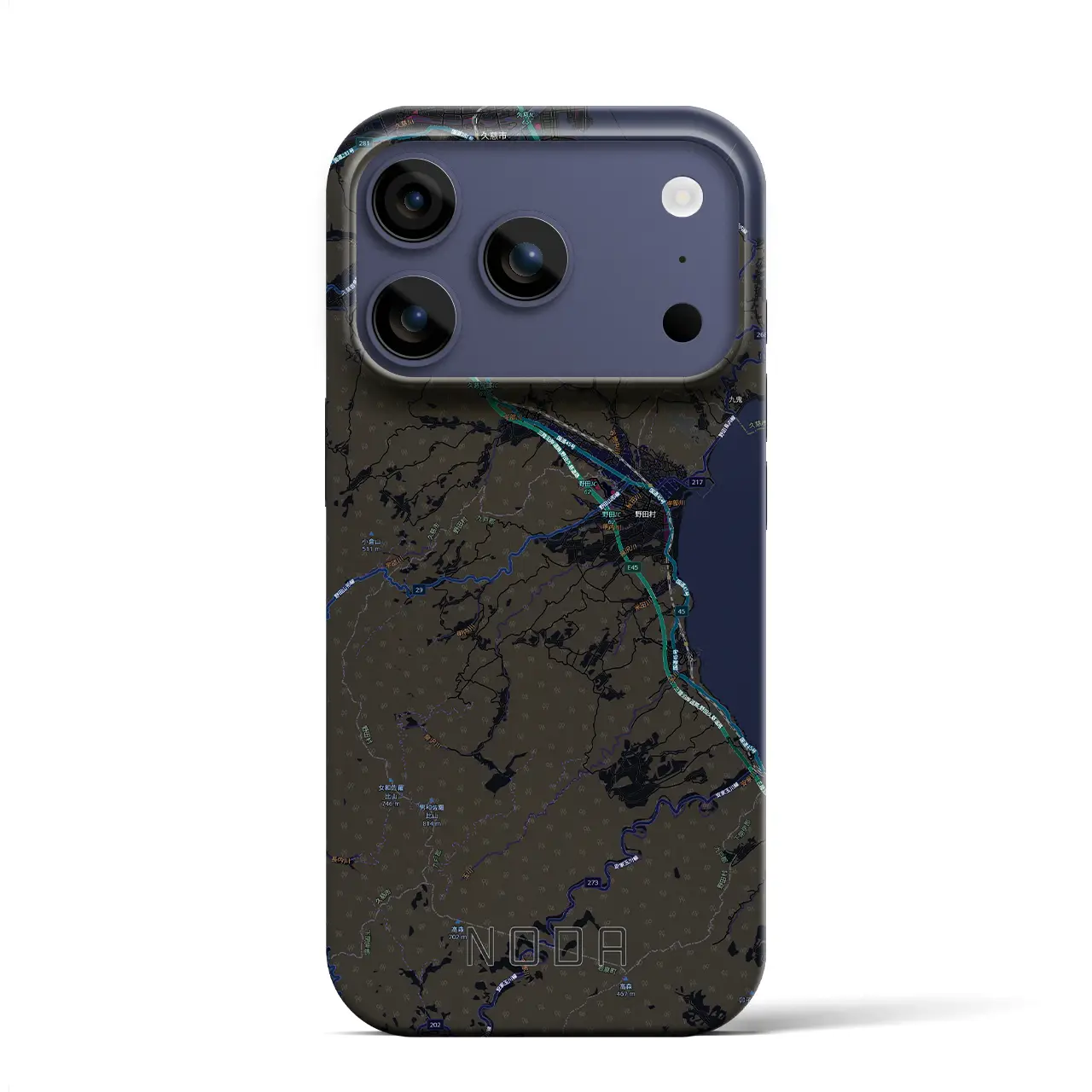 【野田(岩手県)】地図柄iPhoneケース(バックカバータイプ)