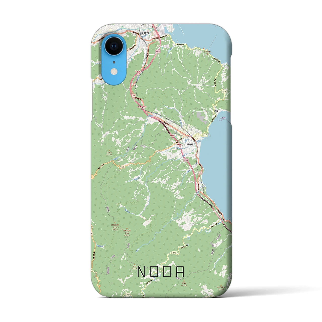 【野田(岩手県)】地図柄iPhoneケース(バックカバータイプ)
