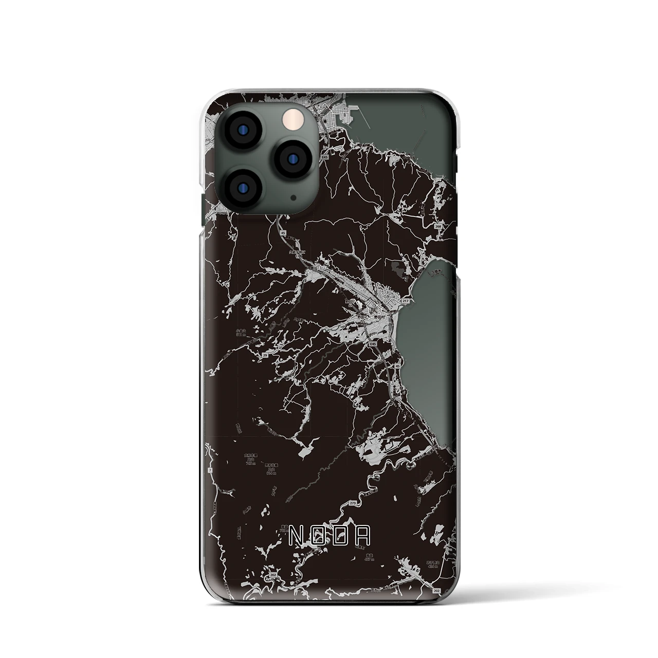 【野田(岩手県)】地図柄iPhoneケース(クリアタイプ)