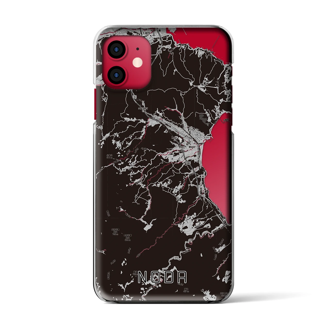 【野田(岩手県)】地図柄iPhoneケース(クリアタイプ)