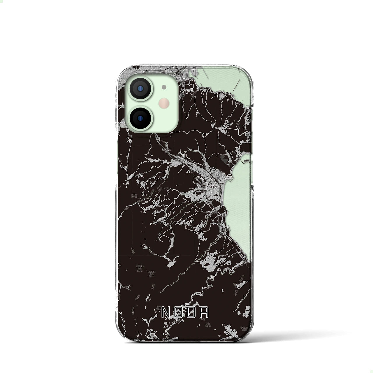 【野田(岩手県)】地図柄iPhoneケース(クリアタイプ)