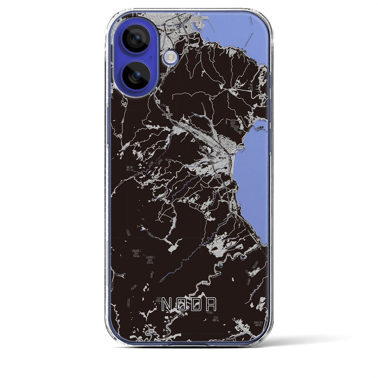 【野田(岩手県)】地図柄iPhoneケース(クリアタイプ)