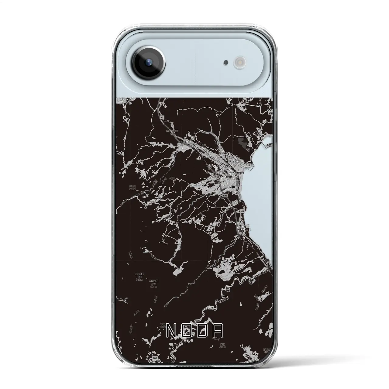 【野田(岩手県)】地図柄iPhoneケース(クリアタイプ)