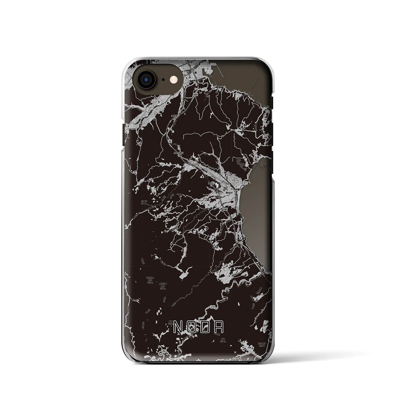 【野田(岩手県)】地図柄iPhoneケース(クリアタイプ)