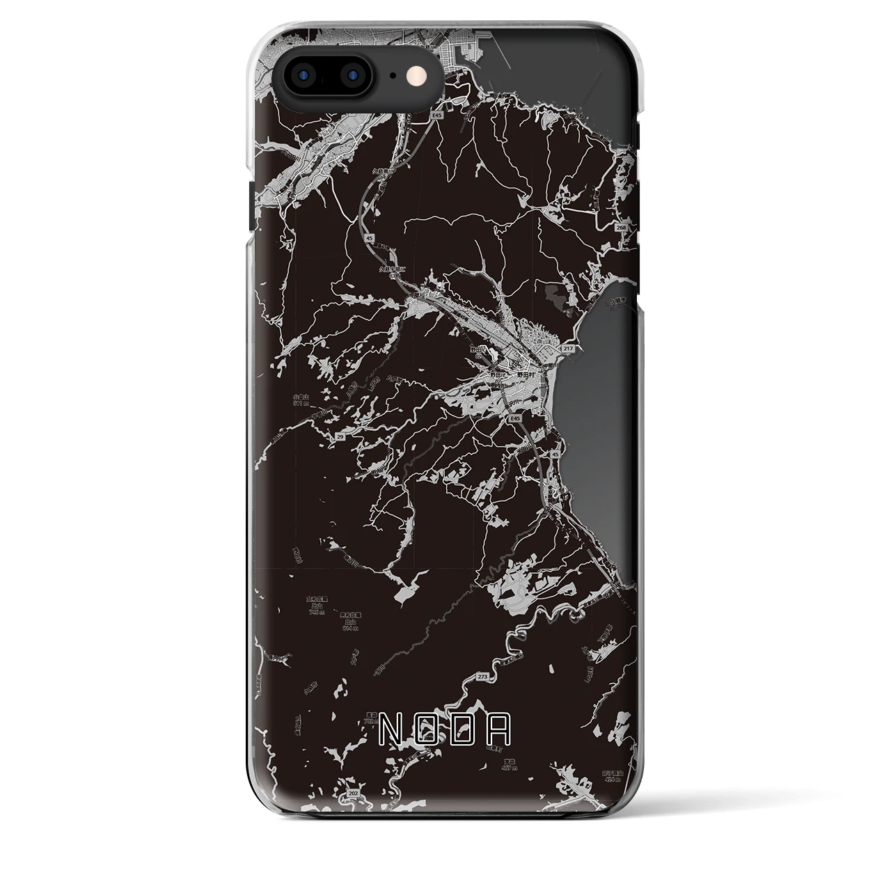 【野田(岩手県)】地図柄iPhoneケース(クリアタイプ)