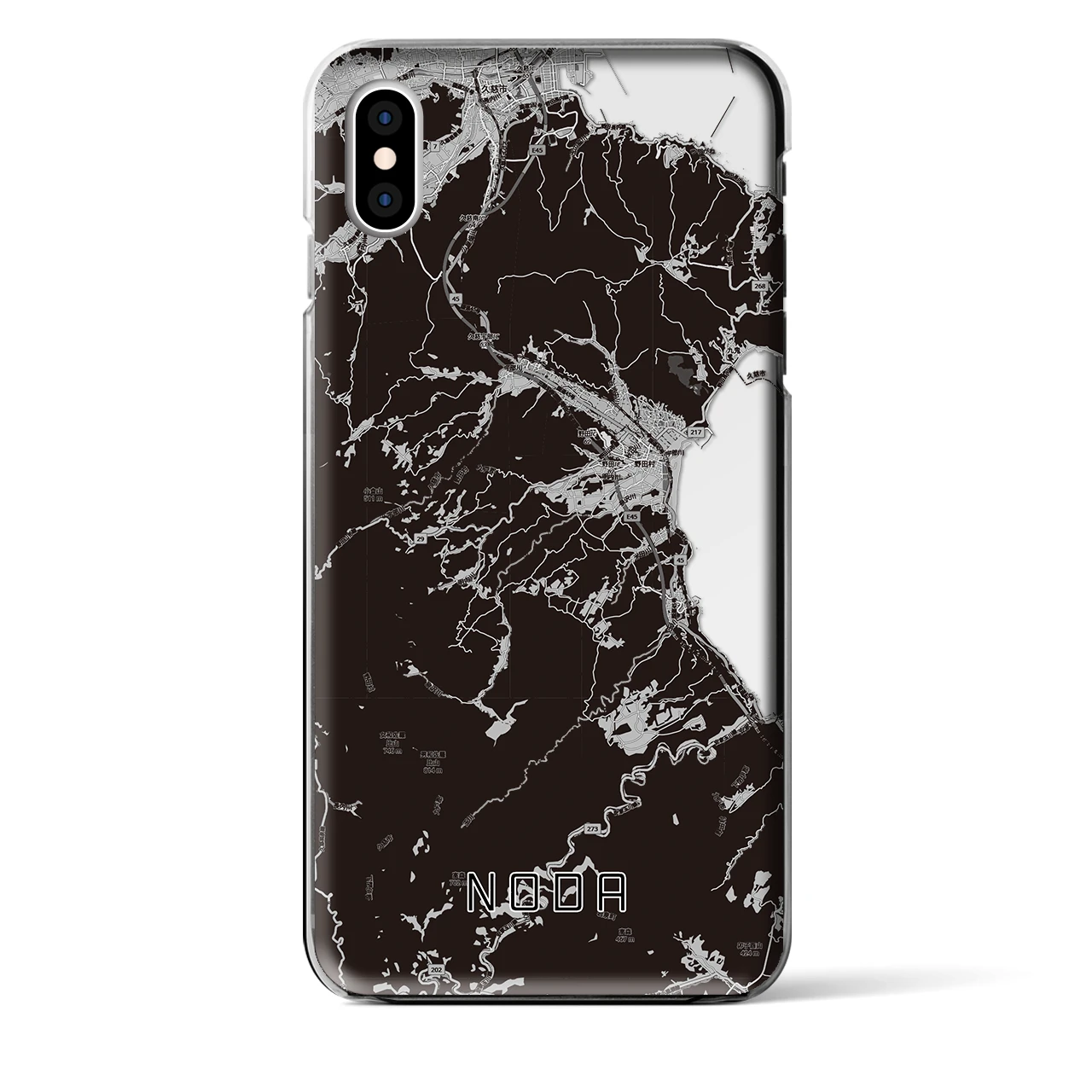 【野田(岩手県)】地図柄iPhoneケース(クリアタイプ)