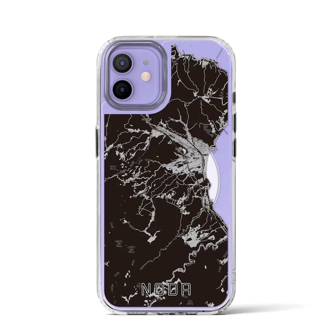 【野田(岩手県)】地図柄iPhoneケース(MagSafeタイプ)